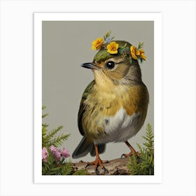 Bird In A Crown Art Print