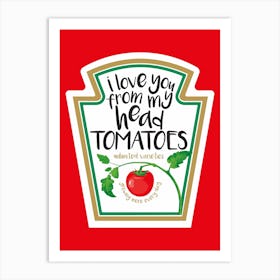 Tomatoes Label Art Print