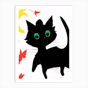 Black Cat Art Print