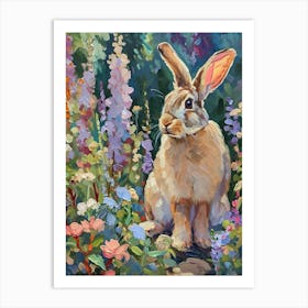 New Zealand Rabbit Painting 2 Art Print