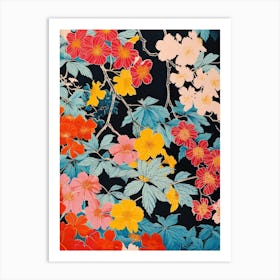 Hokusai  Great Japan Floral Japanese 15 Art Print