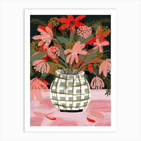 Plaid Vase Art Print