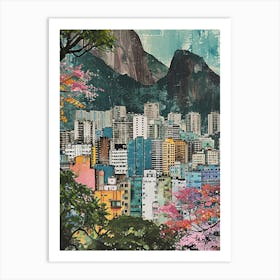 Rio De Janeiro Kitsch Cityscape 4 Art Print
