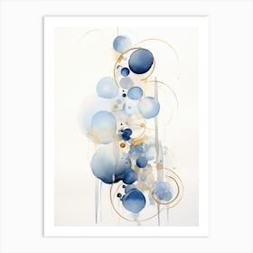 Blue Bubbles Art Print