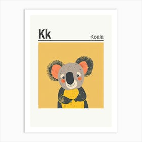 Animals Alphabet Koala 1 Art Print