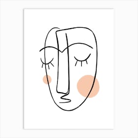 Face abstract 1 Art Print