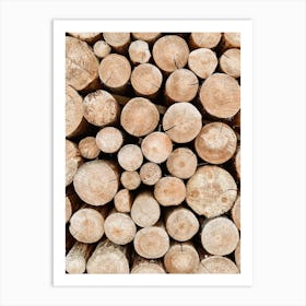 Firewood Logs Art Print