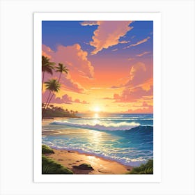 Painting That Depicts Casuarina Beach Australia 2 Art Print