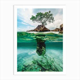 Lone Tree In The Water Art Print