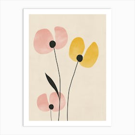 Sioux Falls Flower Market Boho Minimalist Style Art Print