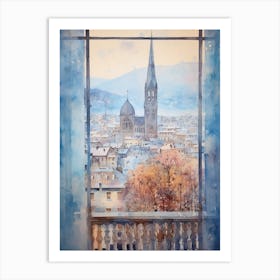 Winter Cityscape Lucerne Switzerland 3 Art Print