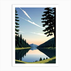 Lake In The Mountains Art Print