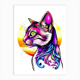 Cat In The Sky Art Print