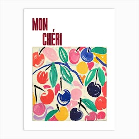 Mon Cheri Poster Summer Cherries Painting Matisse Style 11 Art Print