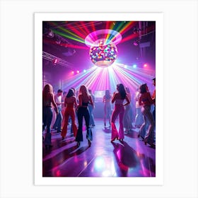 Disco Dancers of 1980 Art Print