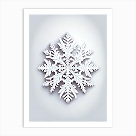 Cold, Snowflakes, Marker Art 3 Art Print