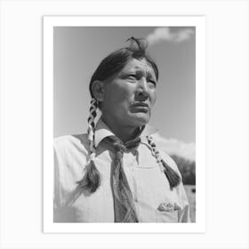 Jerry, Famous Taos Indian, Artist S Model And Fisherman, Taos, New Mexico By Russell Lee Art Print