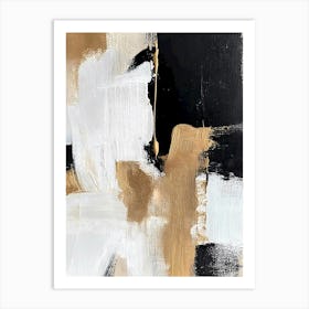 Abstract Black And White Painting 10 Art Print