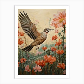 Dunlin Detailed Bird Painting Art Print