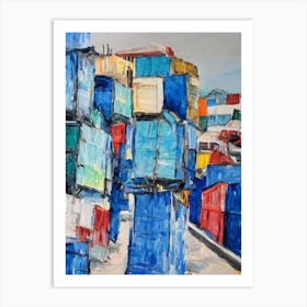 Port Of Iloilo Philippines Abstract Block 1 harbour Art Print