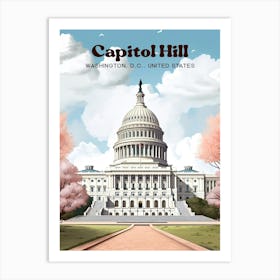 Capitol Hill House Of Rep Travel Art Art Print