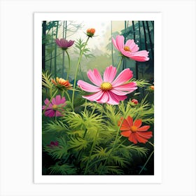 Cosmos Wildflower In Rainforest, South Western  (3) Art Print