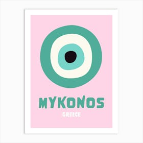 Mykonos Pink Art Print