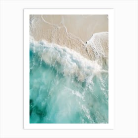 Aerial Shot Of A Beach Art Print