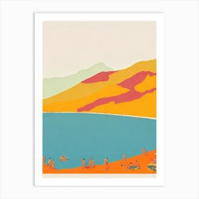 Hanauma Bay Honolulu Hawaii Midcentury Art Print