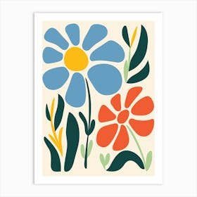 Flowers And Leaves Art Print