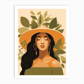 Woman In A Hat 24 Art Print