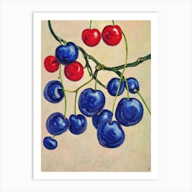 Cherry 1 Vintage Sketch Fruit Art Print