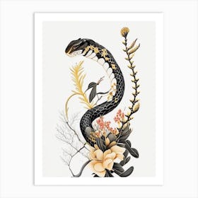 Sonoran Coral Snake Gold And Black Art Print