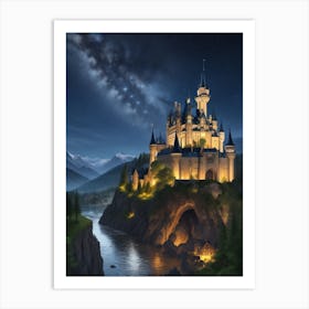 Castle At Night 5 Art Print