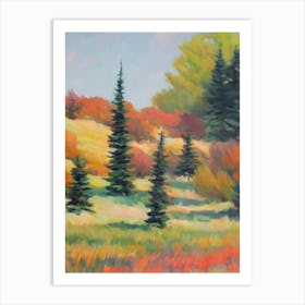 Blue Spruce Tree Watercolour 2 Art Print