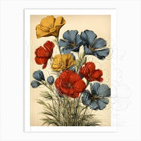 Bouquet Of Flowers Art Print