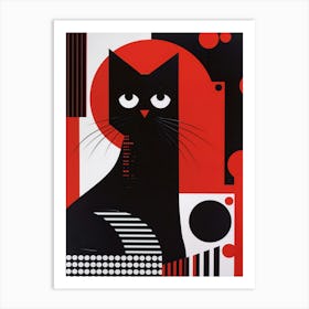 The Abstract Cat Art Print