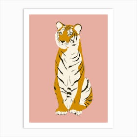 Cute Tiger - Pink Art Print