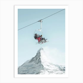 Ski Lift - Winter Landscape Art Print