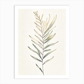 Sagebrush Leaf Minimalist Watercolour Art Print