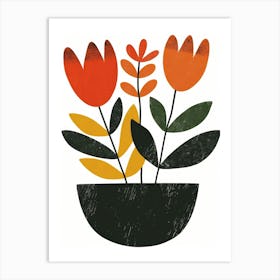 Tulips In A Bowl Art Print