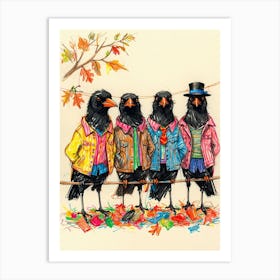 Crows 10 Art Print