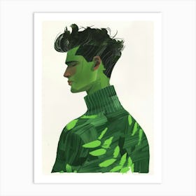 Green Illustration Art Print