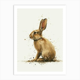 Californian Rabbit Nursery Illustration 2 Art Print