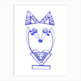 Wolf Blue 1 Art Print