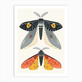 Colourful Insect Illustration Moth 52 Art Print