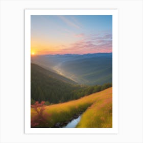 Sunrise In The Mountains 1 Art Print