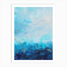 Sea And Clouds Painting  Art Print