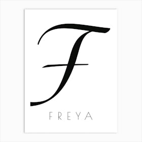 Freya Typography Name Initial Word Art Print