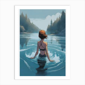 Girl in the Water Art Print